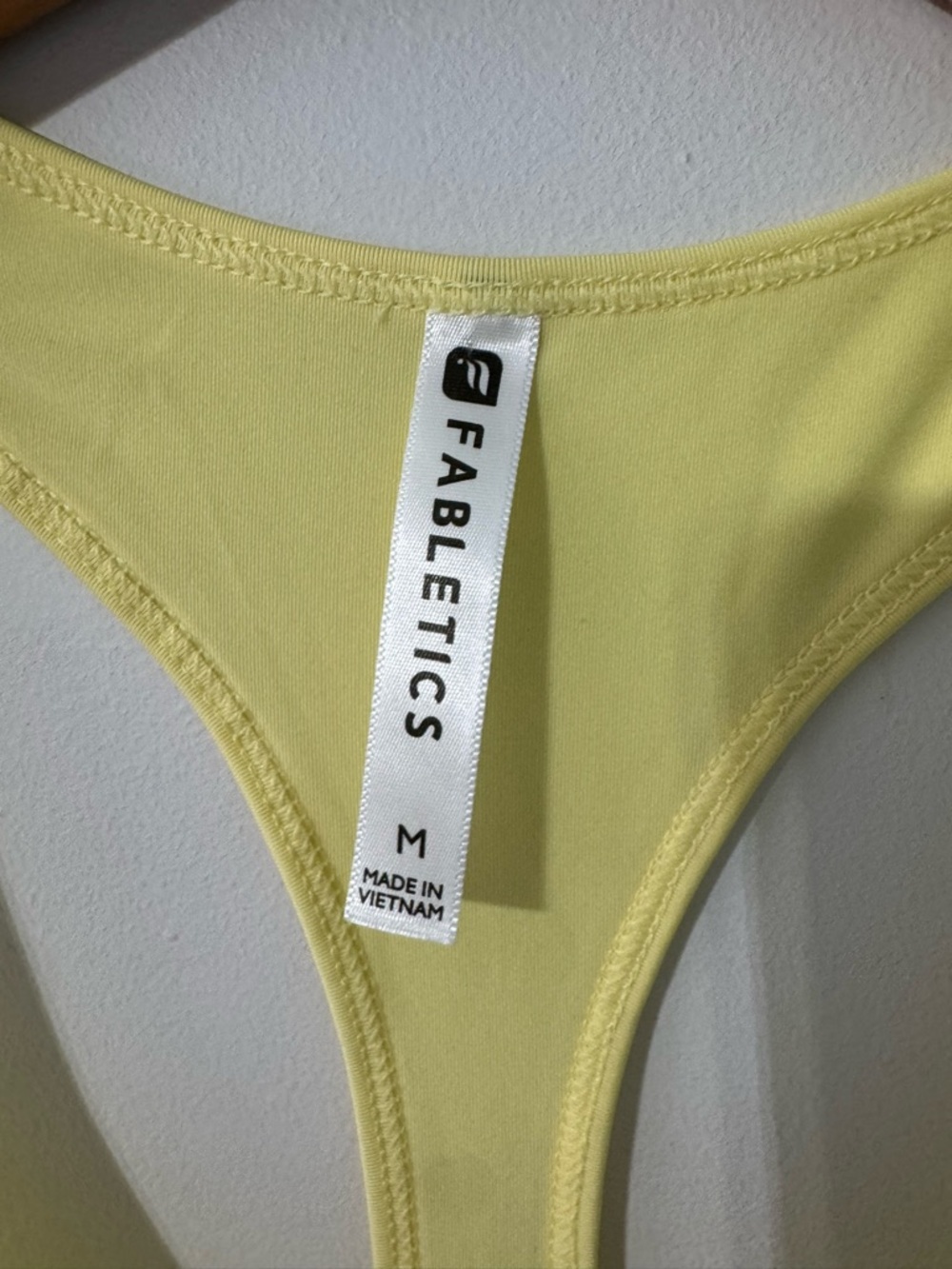 Fabletics Light Yellow Racerback Tank - Picture 3 of 5